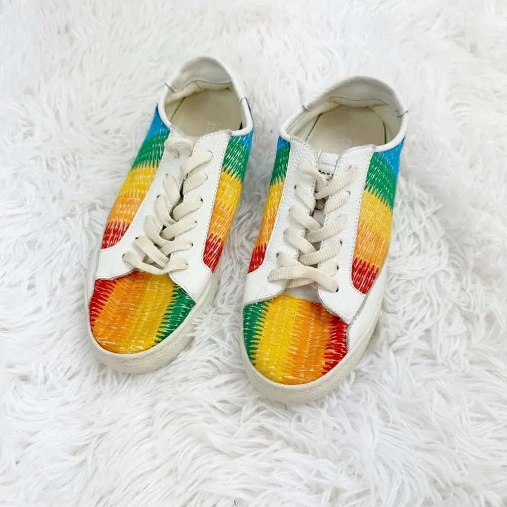 Soludos Ibiza Rainbow Leather Sneakers - Picture 6 of 10
